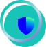 Cyan shield icon