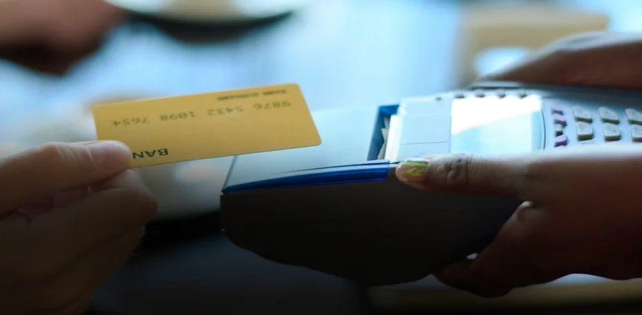 Payment with an ATM/Bank card via a POS.