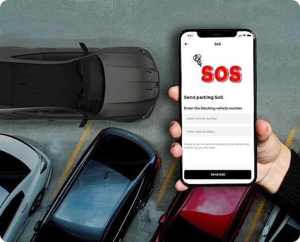 Parking SOS feature on uprides app.