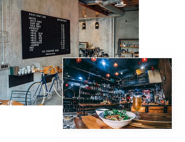 A bustling restaurant.